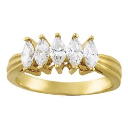 14kt gold 3.84 gram Wedding Bands/Fancy Shape/Marquise