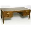 Image 1 : ATELIER DES ARTS DE COENE-FRÈRES, Courtrai/ Brüssel - Partner desk, - Holz, wohl Makassar, Mess...