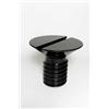 Image 1 : ADELTA OY, Helsinki - Eero Aarnio - Screw-Table, - Fiberglas. Schwarz. In Form einer Schlitzsc...