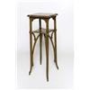 Image 1 : EMILE GALLÉ, Nancy - Blumensäule, - Nussbaum, verschiedene Hölzer in Marketerie-Technik. Profil...