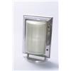 Image 1 : HOLOPHAN Paris - Tisch-/Wandleuchte, - Metall, Aluminium, Glas. Hochrechteckige Form auf rundem...