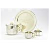 Image 1 : RUDOLF WEICHHARDT Berlin - Gebhard Duve - Teeservice, - Silber, Elfenbein, Glas. 4-tlg., beste...