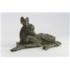 Image 1 : FRITZ HEIDENREICH (1895 - 1966) - Rehkitz, - Bronze, patiniert. Am Boden liegendes Rehkitz, den...