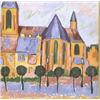 Image 1 : HEINRICH MARIA DAVRINGHAUSEN (1894 - 1970) - Gemälde Kirche in Kornelimünster, - Öl auf Leinwan...