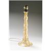 Image 1 : BAROVIER & TOSO, Murano - Leuchtenfuß, - farbloses Glas. Goldfolieneinschlüsse in Cordonato-Oro...