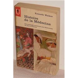 pocket book size French Book "Histoire de la Medecine" Kenneth Walker, 1962 278 pages livre de poche
