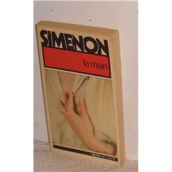 French pocket book Goerges Simenon "Simeon - la main" - 1968 livre de poche