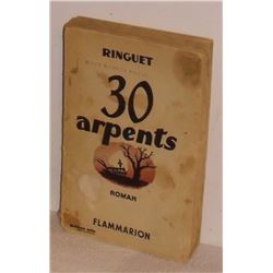French pocket book "30 Arpents" - Ringuet 1938 livre de poche