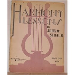 Harmony Lessons by John W Schaum Book 2 1949  30 pages sheet music - notes de musique