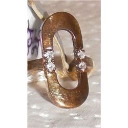 14 kt yellow gold 4 diamonds ring - 14 carats or jaune 4 diamands