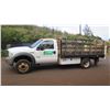 Image 1 : 2005 Ford F450 Stake Bed Flatbed Truck w/ Lift Gate, 12 Foot Bed  (Lic. 635 TTS)