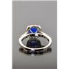 Image 2 : Sterling Silver and Blue Opal Halo Ring