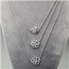 Image 1 : Sterling Silver and Cubic Zirconi Layered Necklace