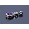 Image 3 : Sterling Silver Pear Shape Amethyst Pendant