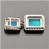 Image 2 : Sterling and Synthetic Blue Opal Pendant