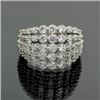Image 1 : Sterling Silver Multi-Row Cubic Zirconia Ring