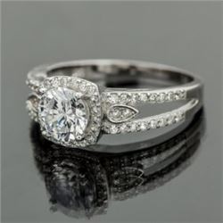 Sterling Silver and Cubic Zirconia Ring