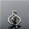 Image 2 : Sterling Silver Cubic Zirconia Bypass Ring