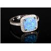 Image 1 : 925 Silver and Blue Opalescent Stone Ring