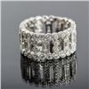 Image 1 : Sterling Silver and Cubic Zirconia Barrel Ring