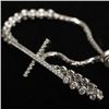 Image 1 : Sterling Silver and Cubic Zirconia Cross Bracelet