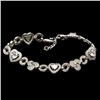 Image 1 : Sterling Silver Heart Chain Bracelet