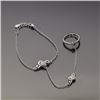Image 1 : Sterling Silver Ring to Wrist Bracelet