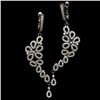 Image 1 : Sterling Silver and Cubic Zirconia Chandelier Earrings