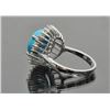 Image 2 : Sterling Silver and Synthetic Turquoise Ring