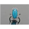Image 1 : Sterling Silver and Synthetic Turquoise Ring