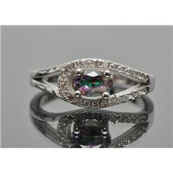 Sterling Silver Ring  & Sythethic Color Changing Stone