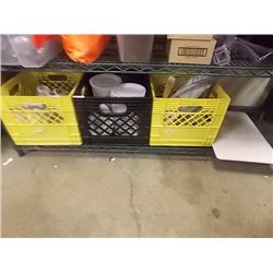 CRATE OF MUGS, PLATES  AND MORE - 3 TTL