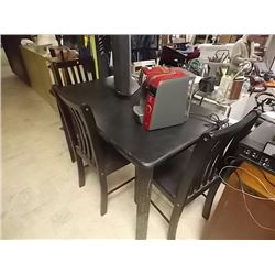 BLACK TABLE  - 4 PC AND 3 CHAIRS