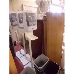 ECOLAB HAND SANATIZER DISPENSERS ON STANDS