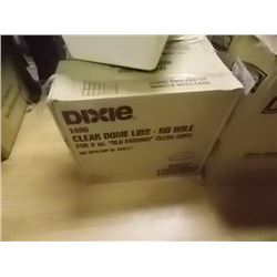 CASE OF DOME LIDS FOR HOT BEVERAGE CUPS - TRANSPARENT