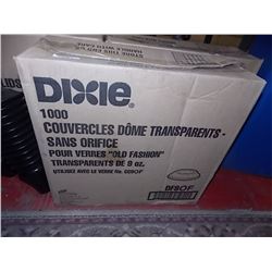 CASE OF DOME LIDS FOR HOT BEVERAGE CUPS - TRANSPARENT