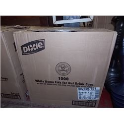 CASE OF DOME LIDS FOR HOT BEVERAGE CUPS - WHITE