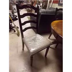 NEW UPHOLSTERD DINING CHAIRS - 4 TTL LADDER BACK