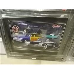FRAMED PRINT "CYCLONE RACER - APPROX. GALLERY VALUE $150