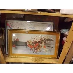 SHELF LOT OF PICTURES