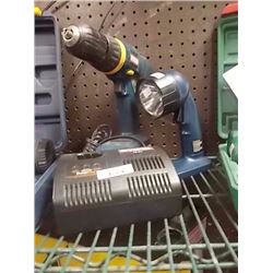 RYOBI CORDLESS DRILL & LITE - +BATTERY & CHARGER