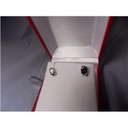 EARRINGS - NEW OVAL FACETTED GARNETS IN STERLING SILVER STUD SETTING - RETAIL ESTIMATE $175