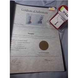 SAPPHIRE PEAR NECKLACE WITH CERTIFICATE WITH CERTIFICATE FOR $250
