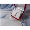 Image 2 : SAPPHIRE PEAR NECKLACE WITH CERTIFICATE WITH CERTIFICATE FOR $250
