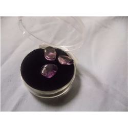 GEM STONES - AMETHYST - POLISHED FREE FORM - 3 PC TTL