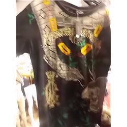 T-SHIRT - CHRISTIAN AUDIGER - "CHRISTIAN AUDIGER" ACROSS THE TOP AND ALL OVER IN RAZOR BLADES - SNAK