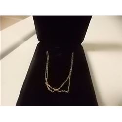 BRACELET FROM ESTATE - 10K YELLOW GOLD DOUBLE CHAIN BRACELET WITH SAFETY CHAIN