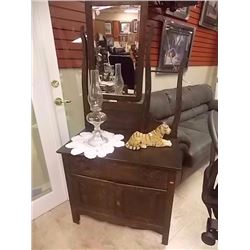 VINTAGE WASH STAND WITH MIRROR