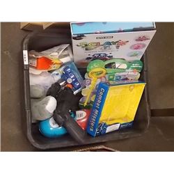BIN OF NEW TOYS