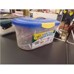 BIN OF CRAYONS AND MORE